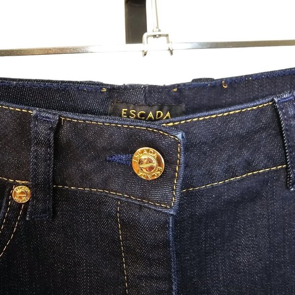Escada Womens Dark Wash Straight Leg Jeans Size 38 US Medium - Picture 8 of 10